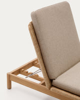 Sonnenliege Galea aus massivem Teakholz und synthetischem Rattan FSC 100% - ZEN ZONE Furniture