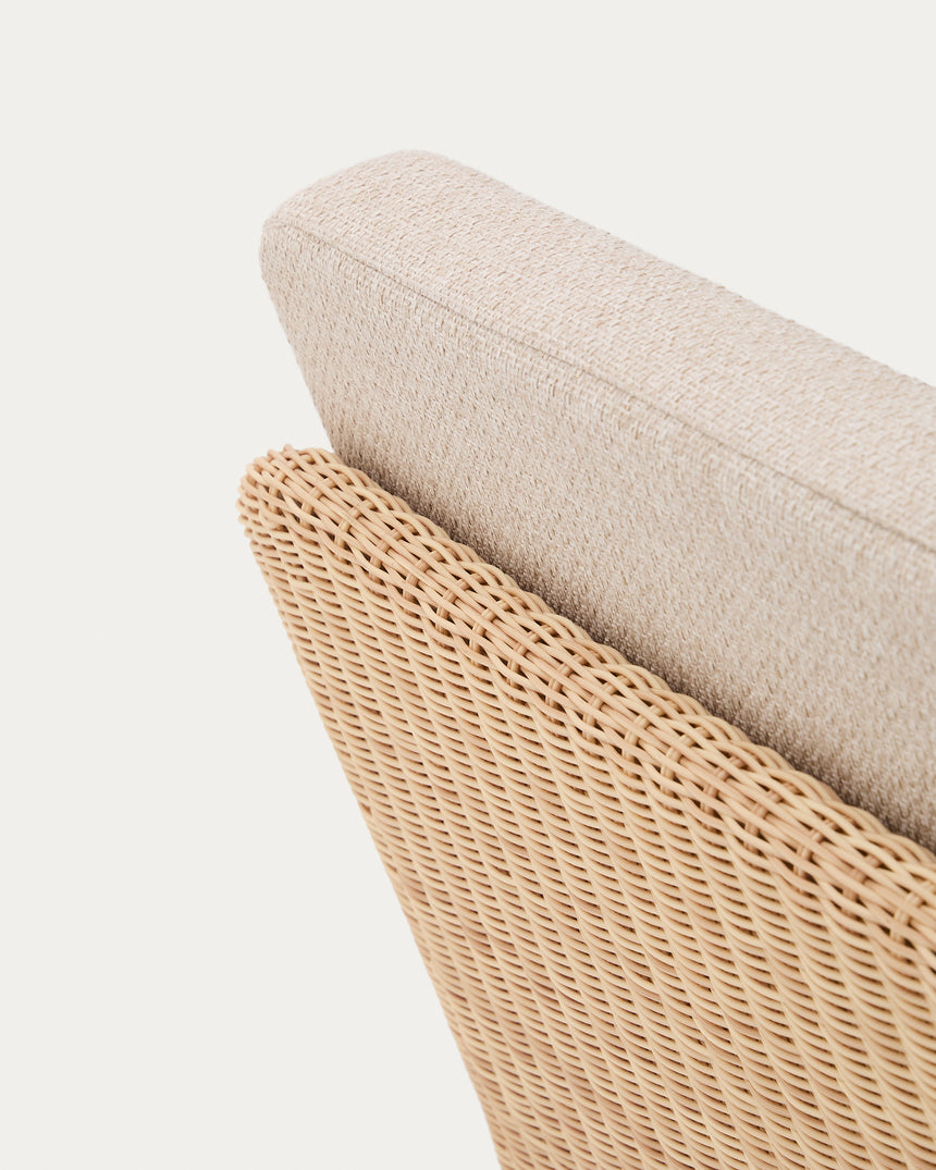 Sonnenliege Galea aus massivem Teakholz und synthetischem Rattan FSC 100% - ZEN ZONE Furniture