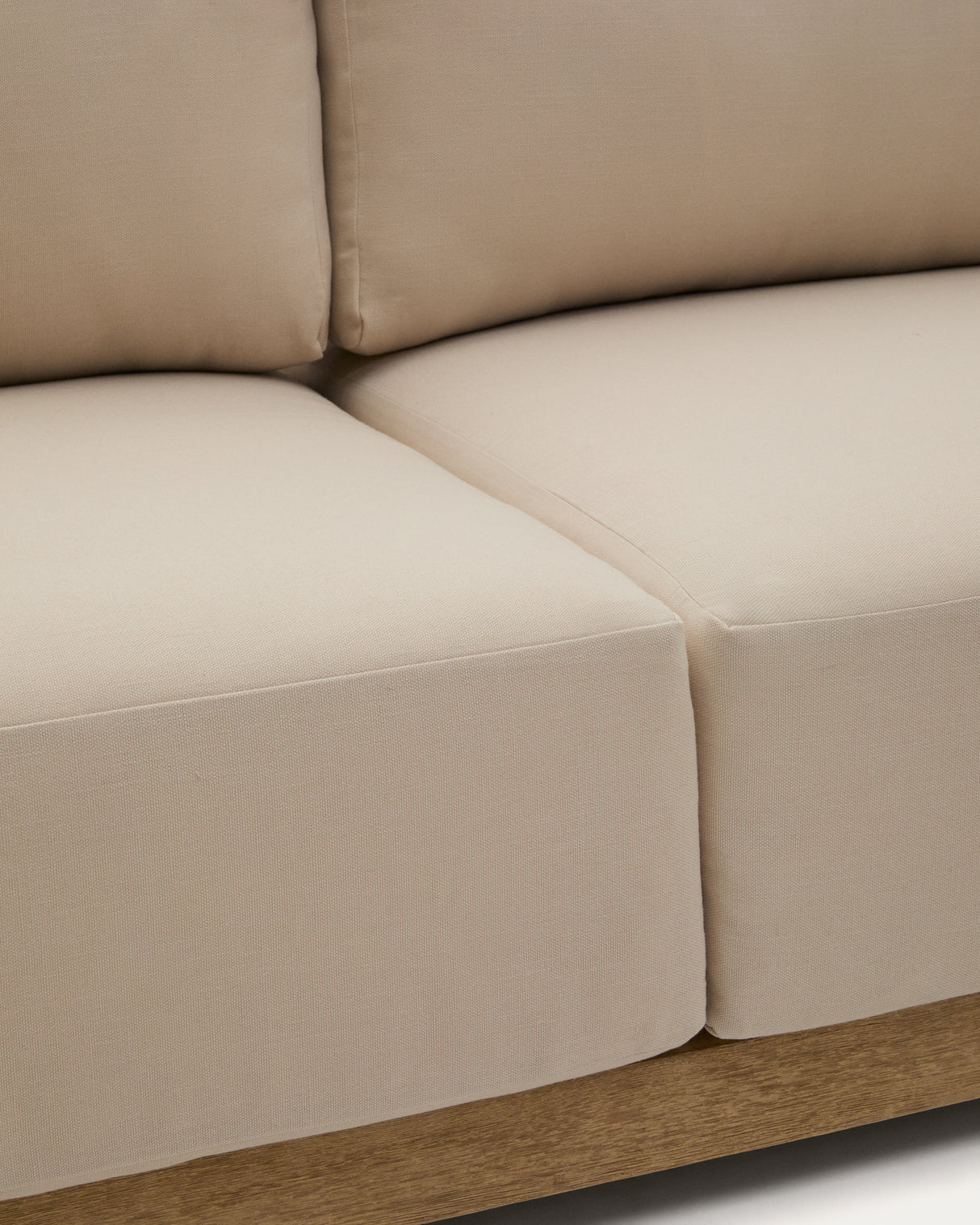 5-Sitzer-Ecksofa Ambra aus massivem Akazienholz mit hellem Finish 248 cm - ZEN ZONE Furniture