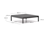 Couchtisch Sorells aus grauem Aluminium 89 x 91 cm - ZEN ZONE Furniture