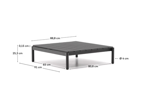 Couchtisch Sorells aus grauem Aluminium 89 x 91 cm - ZEN ZONE Furniture