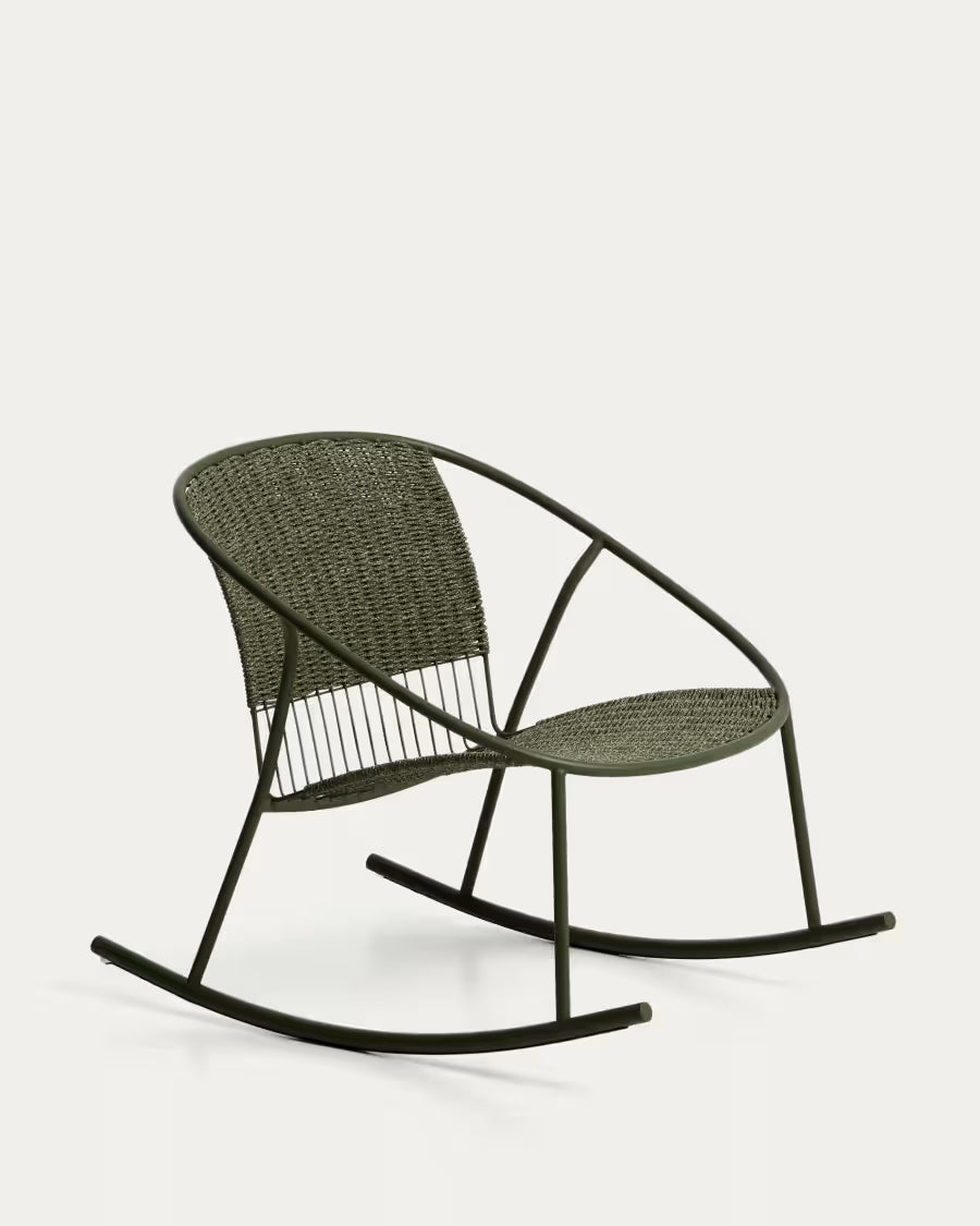 Schaukelstuhl Atrani aus verzinktem Stahl und Seil - ZEN ZONE Furniture