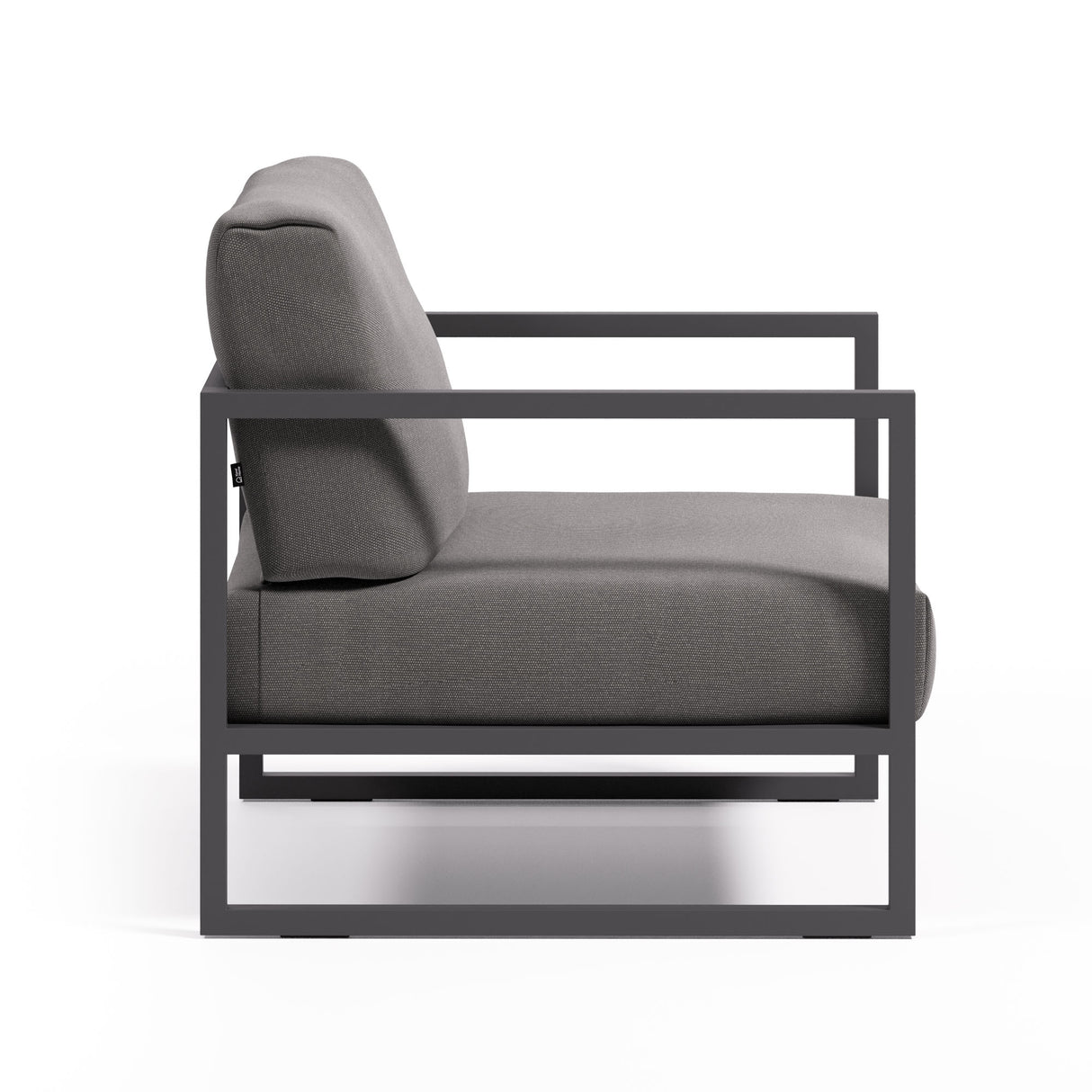 Comova Sessel 100% outdoor dunkelgrau und aus schwarzem Aluminium - ZEN ZONE Furniture