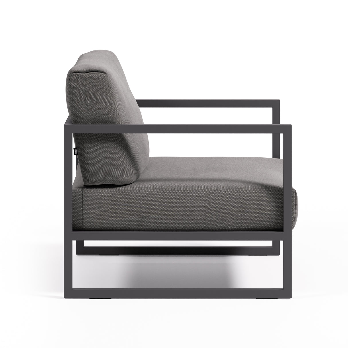 Comova Sessel 100% outdoor dunkelgrau und aus schwarzem Aluminium - ZEN ZONE Furniture