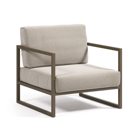 Comova Sessel 100% outdoor hellgrau und Aluminium grün - ZEN ZONE