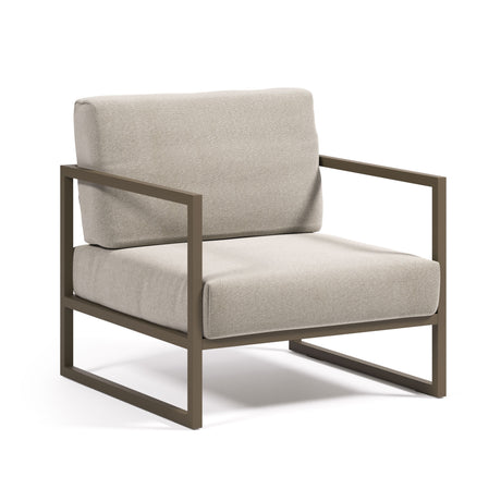 Comova Sessel 100% outdoor hellgrau und Aluminium grün - ZEN ZONE Furniture