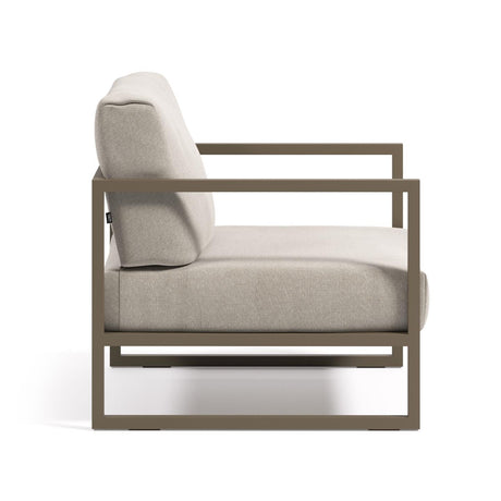Comova Sessel 100% outdoor hellgrau und Aluminium grün - ZEN ZONE