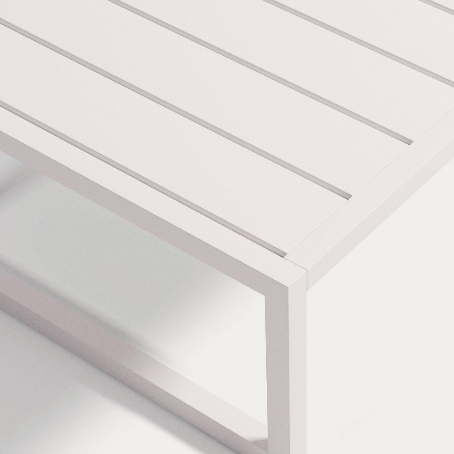 Couchtisch Comova 100% outdoor aus Aluminium weiß 60 x 114 cm - ZEN ZONE Furniture