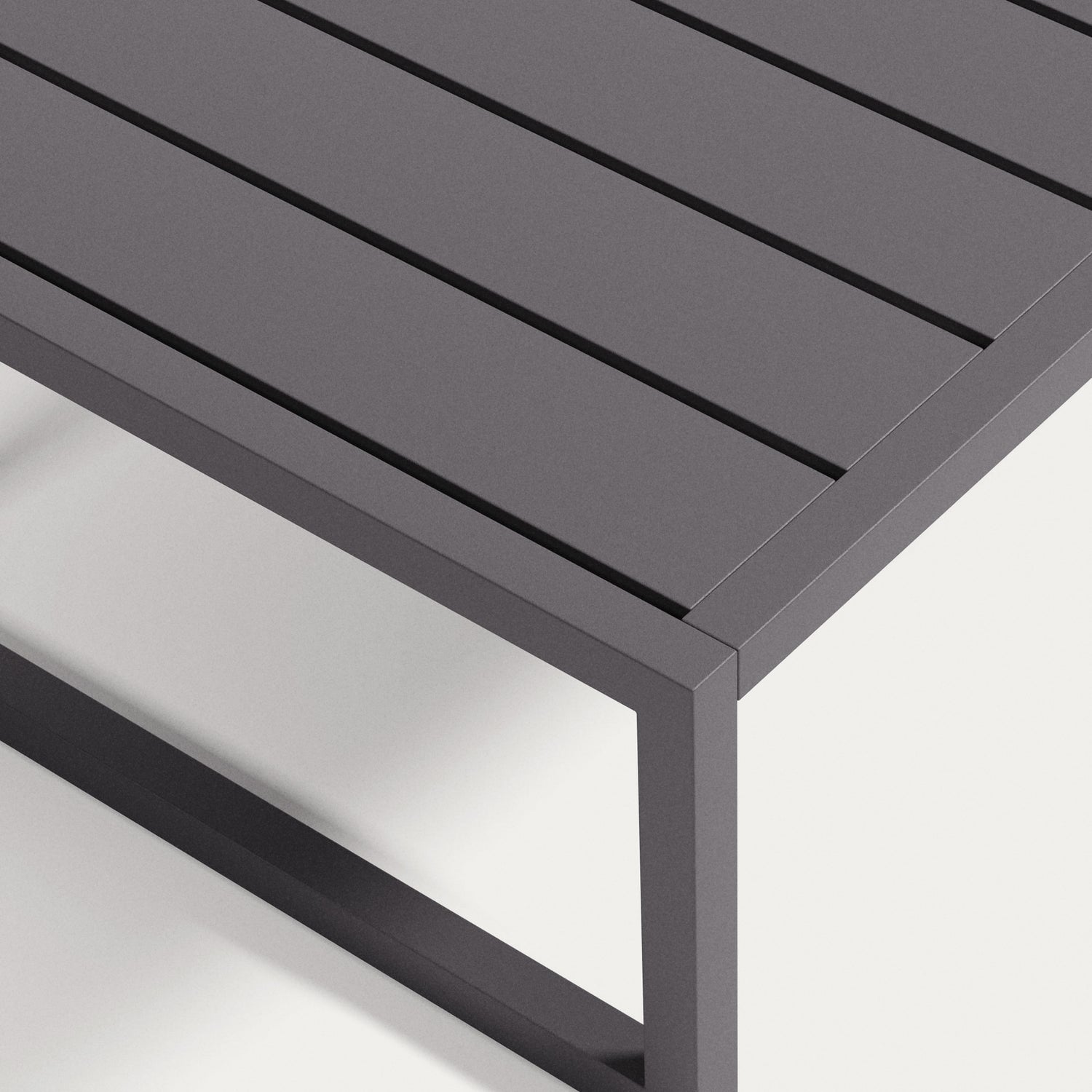 Beistelltisch Comova 100% outdoor aus schwarzem Aluminium 60 x 60 cm - ZEN ZONE Furniture