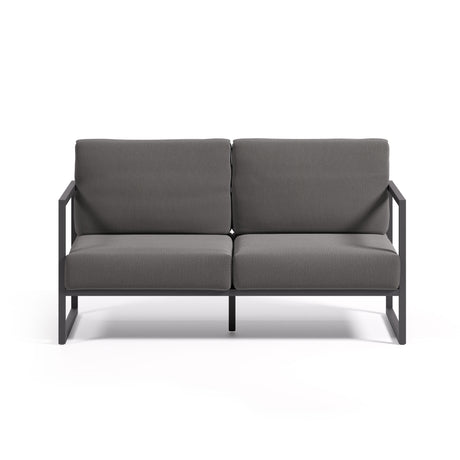 Comova Sofa 100% outdoor dunkelgrau und aus schwarzem Aluminium 150 cm - ZEN ZONE Furniture