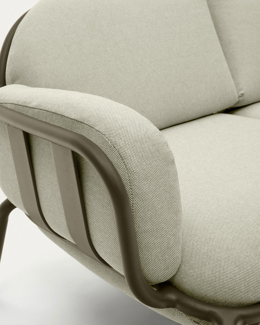 Joncols 2-Sitzer-Gartensofa aus Aluminium mit Finish in Grün 165 cm - ZEN ZONE Furniture
