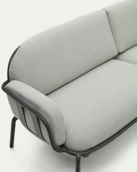 Joncols 3-Sitzer-Gartensofa aus Aluminium mit Finish in Grau 225 cm - ZEN ZONE Furniture
