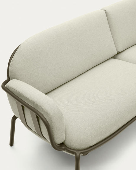 Joncols 3-Sitzer-Gartensofa aus Aluminium mit Finish in Grün 225 cm - ZEN ZONE Furniture
