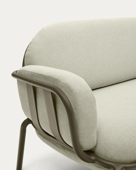Joncols 3-Sitzer-Gartensofa aus Aluminium mit Finish in Grün 225 cm - ZEN ZONE Furniture