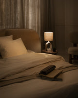 Ovalo Bett mit Kopfteil und Stauraum aus Samt, Boucle oder Chenille, 140x200 cm - ZEN ZONE Furniture