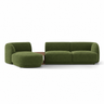 Miley Modulares 3-Sitzer Sofa, Linke Seite, aus Samt, Boucle oder Chenille, 303x178 cm - ZEN ZONE Furniture