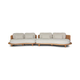 Garten Sofa Orosei, Rechte Seite, aus Naturteak und Seil in Natur, 115×187×63 cm - ZEN ZONE Furniture