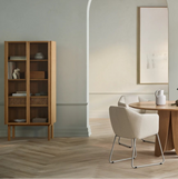 Cana Highboard tall, made of oak, oiled, 82x40 cm