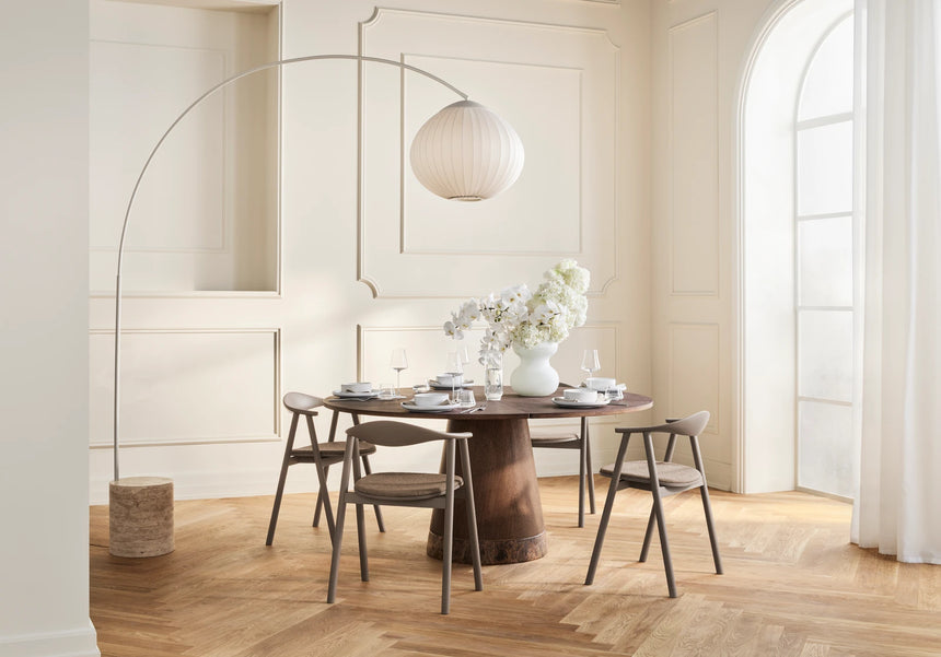 Swing Esstischstuhl aus Eiche – Farben Edition, hellgrau lackiert - ZEN ZONE Furniture