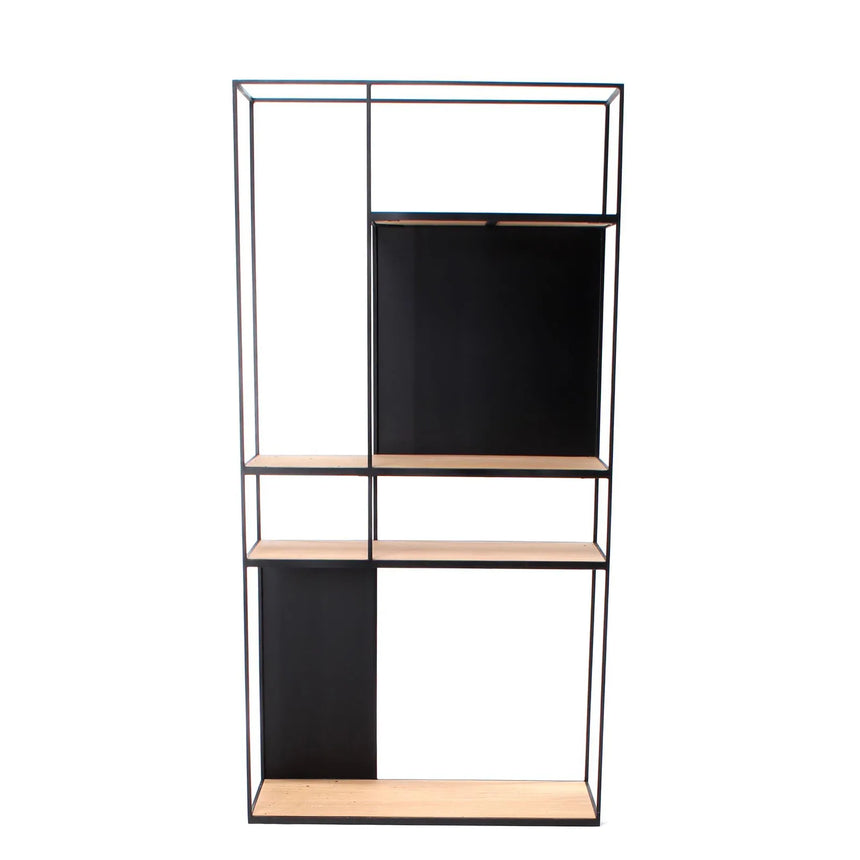 Regal RUBIC links, in Natur, 90×35×180 cm - ZEN ZONE Furniture