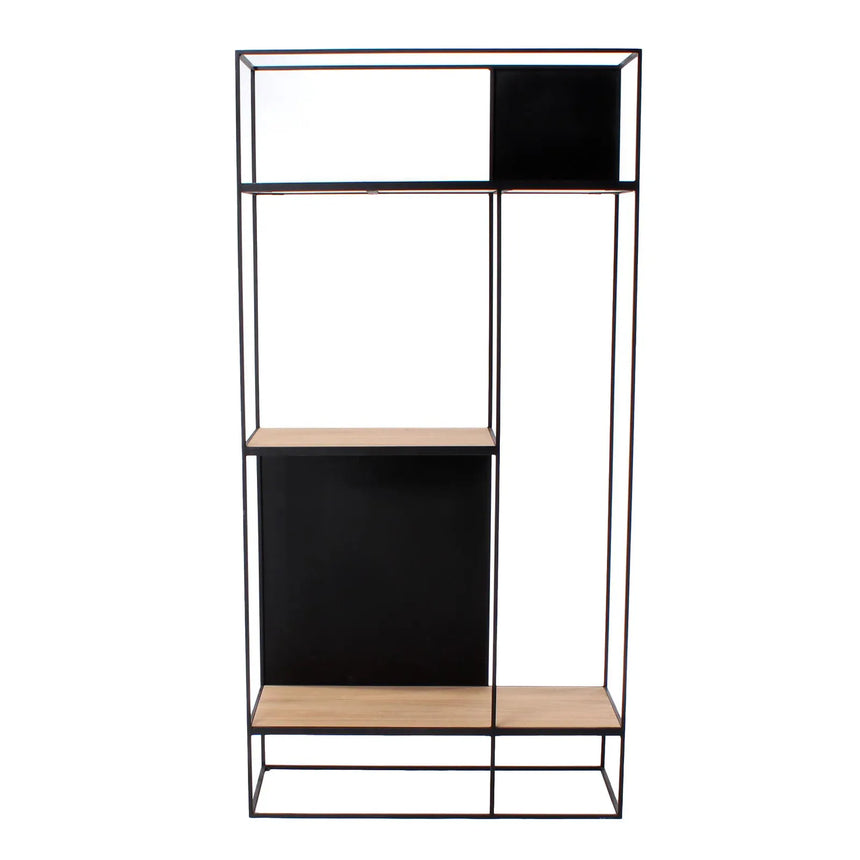 Regal RUBIC rechts, in Natur, 90×35×180 cm - ZEN ZONE Furniture