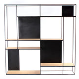 Regal Rubic aus Eichenfurnier in schwarz, 180x35x180 cm - ZEN ZONE Furniture