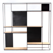 Regal Rubic aus Eichenfurnier in schwarz, 180x35x180 cm - ZEN ZONE Furniture