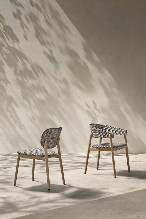 Gartenstuhl Ralf aus Teakholz in grau - ZEN ZONE Furniture