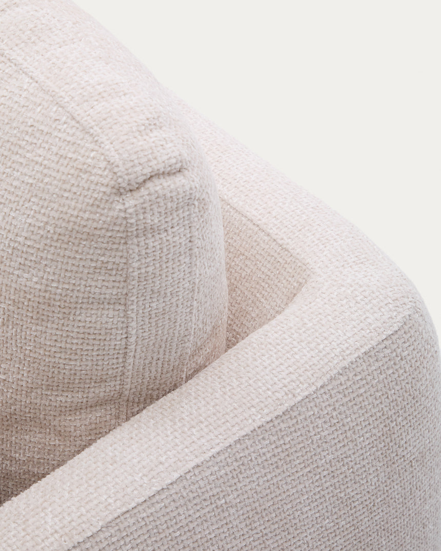 Schlafsofa Laira 3-Sitzer in Chenille ecru 225 cm FSC Mix Credit - ZEN ZONE Furniture