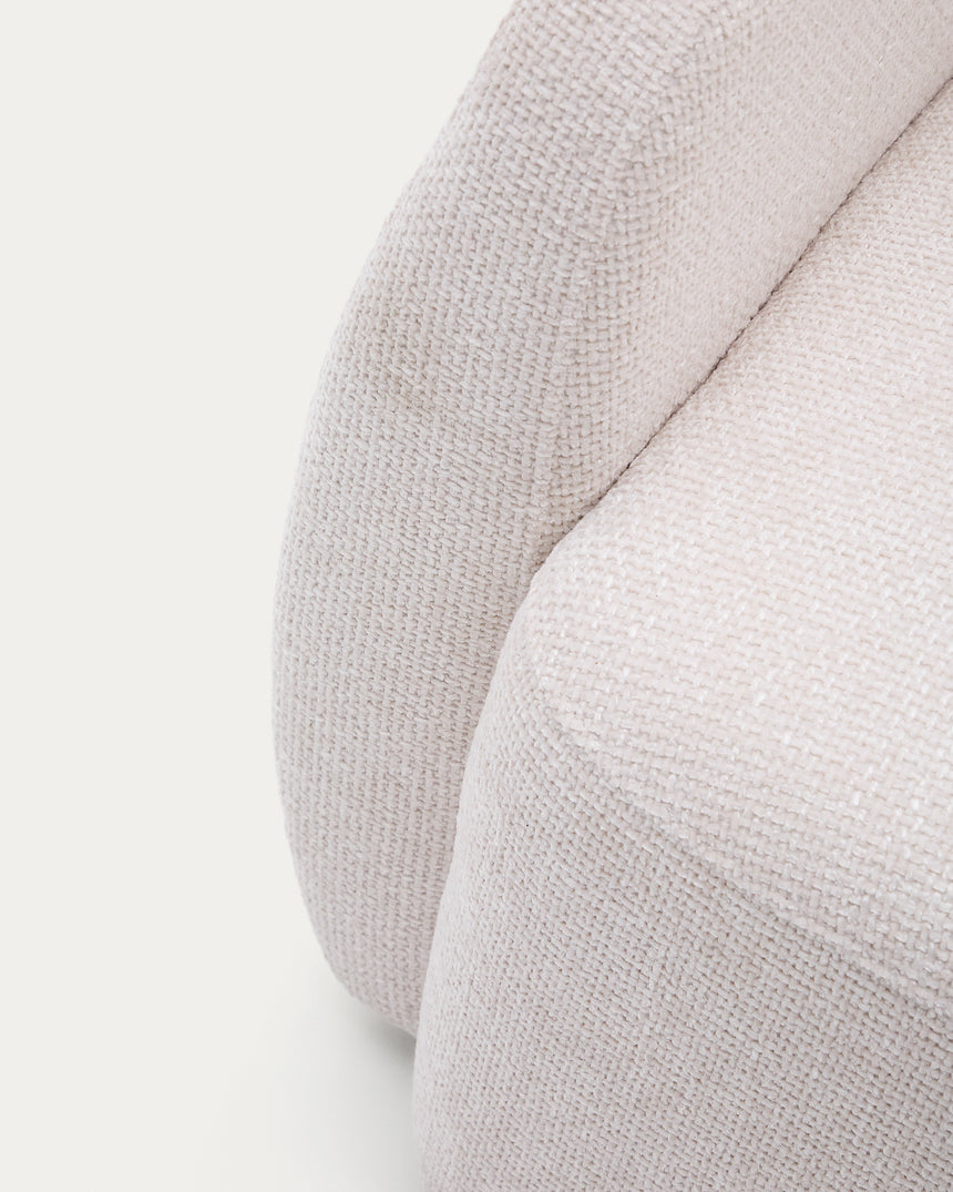 Schlafsofa Laira 3-Sitzer in Chenille ecru 225 cm FSC Mix Credit - ZEN ZONE Furniture