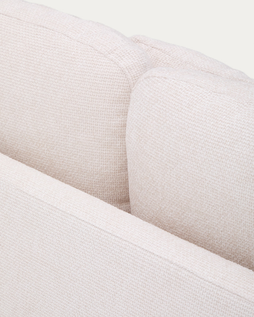 Schlafsofa Laira 3-Sitzer in Chenille ecru 225 cm FSC Mix Credit - ZEN ZONE Furniture