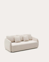 Schlafsofa Laira 3-Sitzer in Chenille ecru 225 cm FSC Mix Credit - ZEN ZONE Furniture