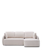 Schlafsofa Laira 3-Sitzer in Chenille mit Chaiselongue rechts ecru 246 cm FSC Mix Credit - ZEN ZONE Furniture