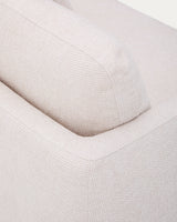 Schlafsofa Laira 3-Sitzer in Chenille mit Chaiselongue rechts ecru 246 cm FSC Mix Credit - ZEN ZONE Furniture