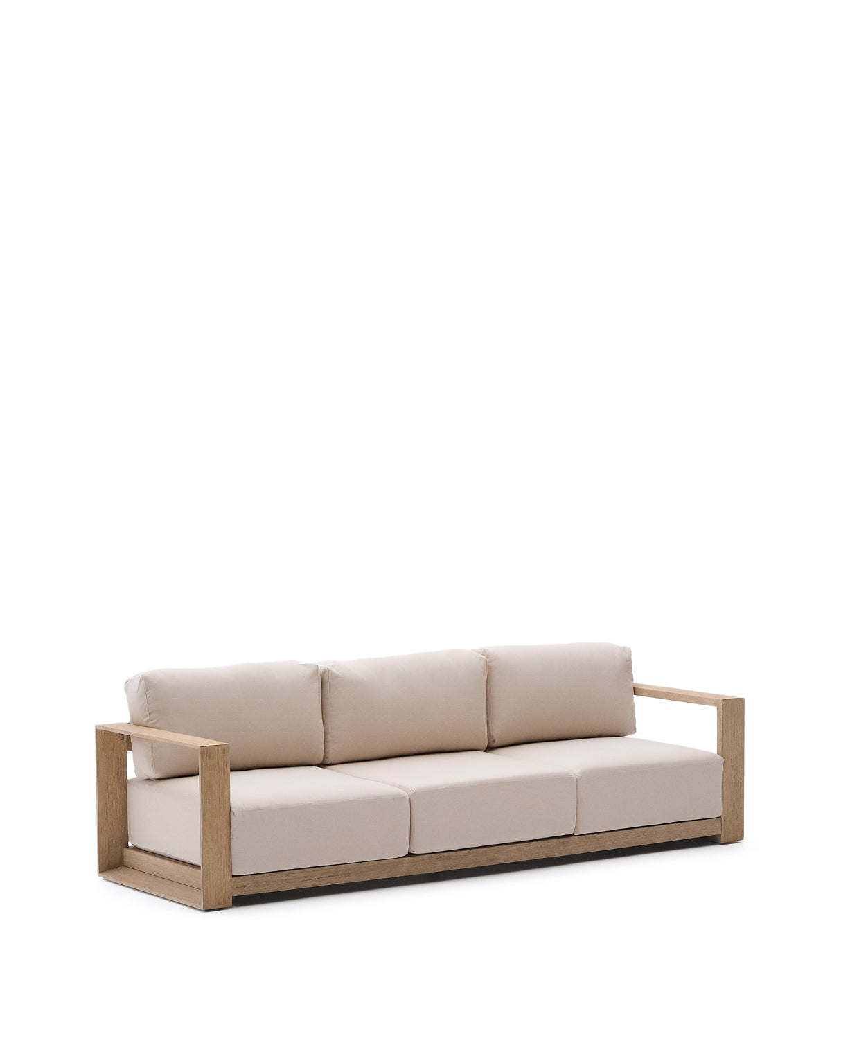 3-Sitzer-Sofa Ambra aus massivem Akazienholz mit hellem Finish 249 cm - ZEN ZONE Furniture