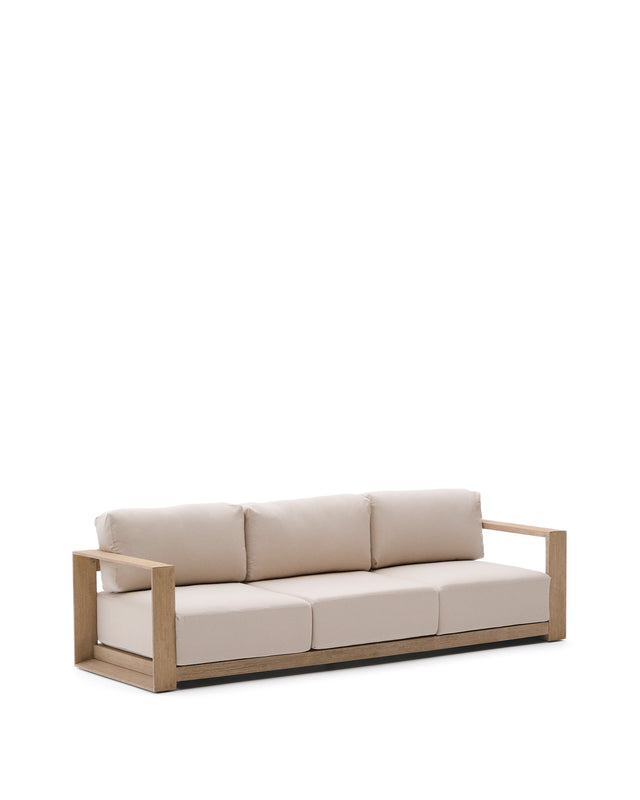 3-Sitzer-Sofa Ambra aus massivem Akazienholz mit hellem Finish 249 cm - ZEN ZONE Furniture