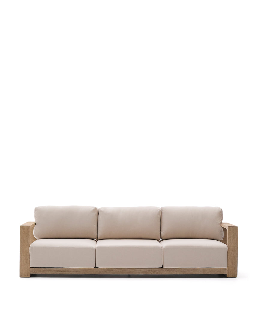 3-Sitzer-Sofa Ambra aus massivem Akazienholz mit hellem Finish 249 cm - ZEN ZONE Furniture
