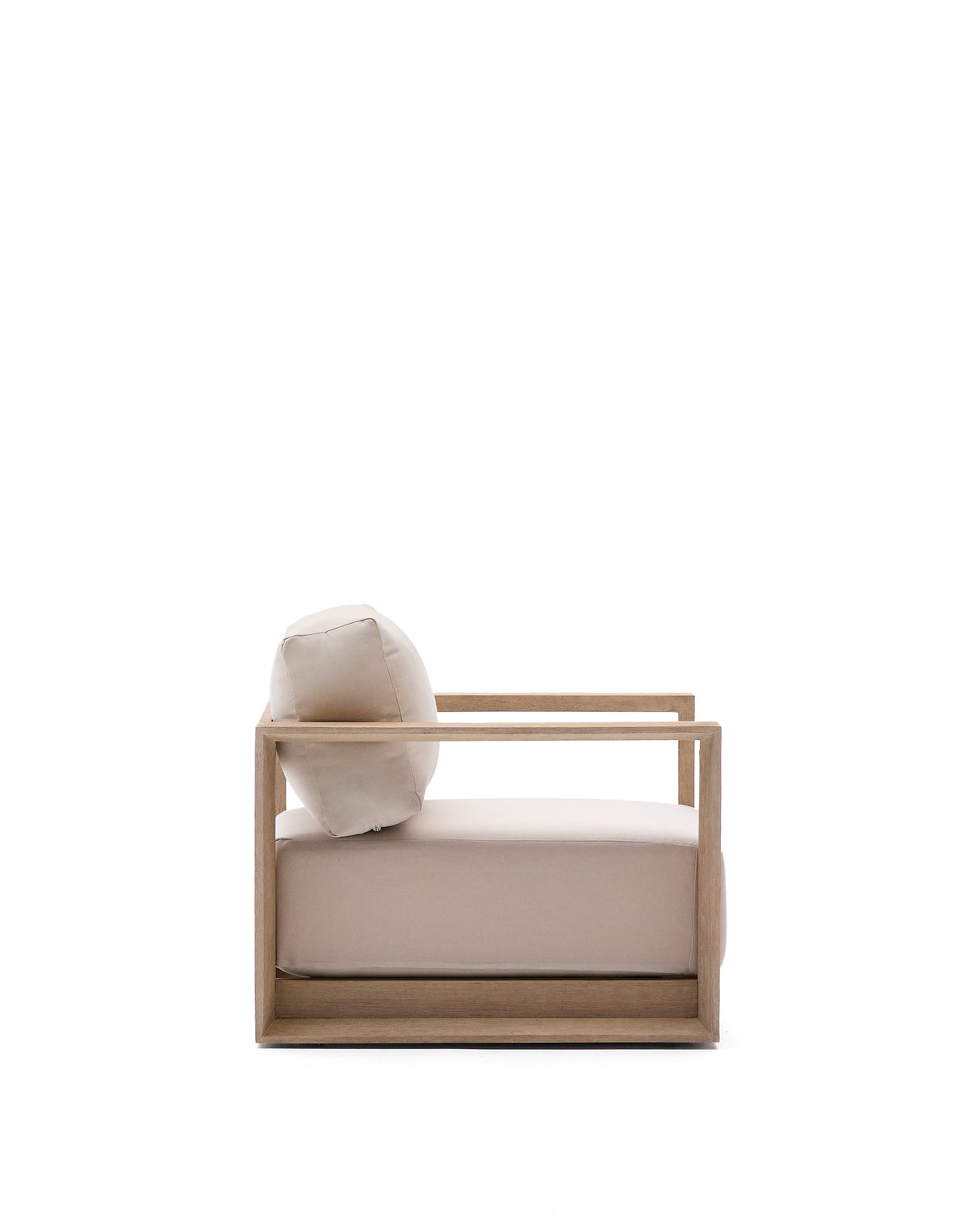 Sessel Ambra aus massivem Akazienholz mit hellem Finish