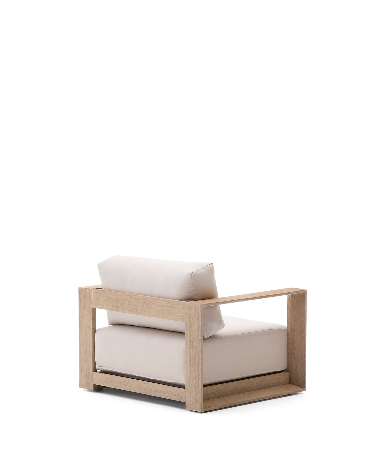 Sessel Ambra aus massivem Akazienholz mit hellem Finish