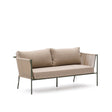 2-Sitzer-Outdoor-Sofa Zivia aus écrufarbenem Seil und grün verzinktem Stahl 178 cm - ZEN ZONE Furniture