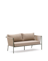 2-Sitzer-Outdoor-Sofa Zivia aus écrufarbenem Seil und grün verzinktem Stahl 178 cm