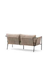 2-Sitzer-Outdoor-Sofa Zivia aus écrufarbenem Seil und grün verzinktem Stahl 178 cm