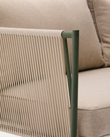 2-Sitzer-Outdoor-Sofa Zivia aus écrufarbenem Seil und grün verzinktem Stahl 178 cm - ZEN ZONE Furniture