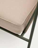 2-Sitzer-Outdoor-Sofa Zivia aus écrufarbenem Seil und grün verzinktem Stahl 178 cm - ZEN ZONE Furniture