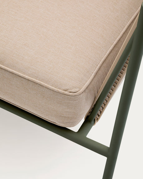 2-Sitzer-Outdoor-Sofa Zivia aus écrufarbenem Seil und grün verzinktem Stahl 178 cm - ZEN ZONE Furniture