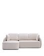 Schlafsofa Laira 3-Sitzer in Chenille mit Chaiselongue links ecru 246 cm FSC Mix Credit - ZEN ZONE Furniture