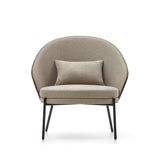 Eamy Sessel hellbraun Eschenfurnier mit Wenge-Finish und Metall in Schwarz - ZEN ZONE Furniture