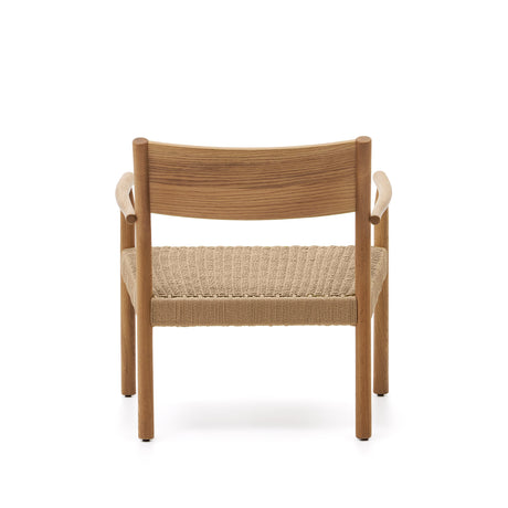 Yalia Sessel massives Eichenholz mit natürlichem Finish und Sitz aus Papierseil 100% FSC - ZEN ZONE Furniture