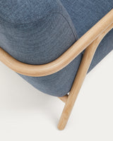 Sessel Sylo blau aus massivem Eschenholz FSC 100% - ZEN ZONE Furniture