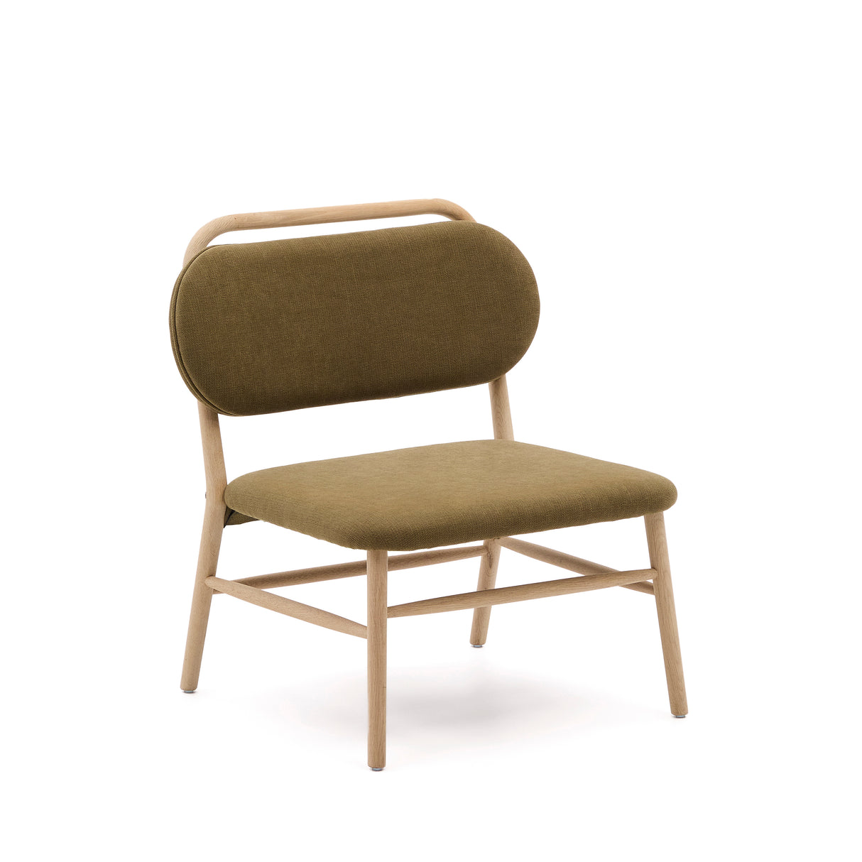 Sessel Helda aus grünem Chenille und massivem Eichenholz FSC Mix Credit - ZEN ZONE Furniture